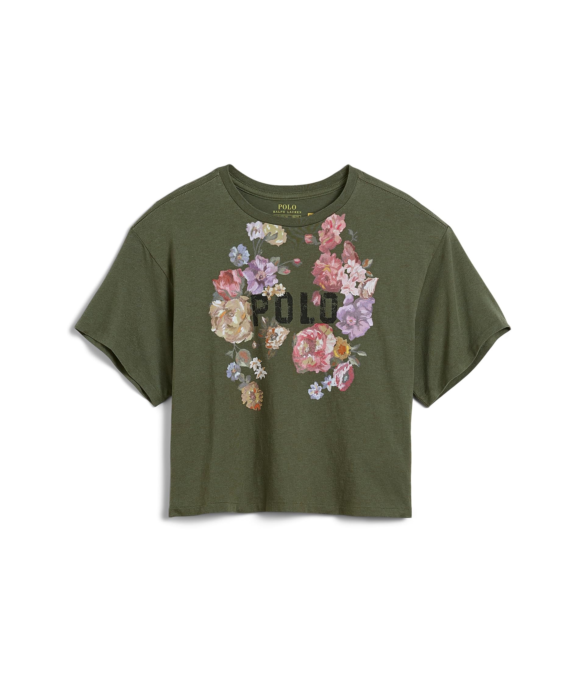 Floral Cotton Jersey Boxy Tee (Big Kid)