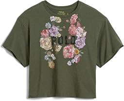 Floral Cotton Jersey Boxy Tee (Big Kid)