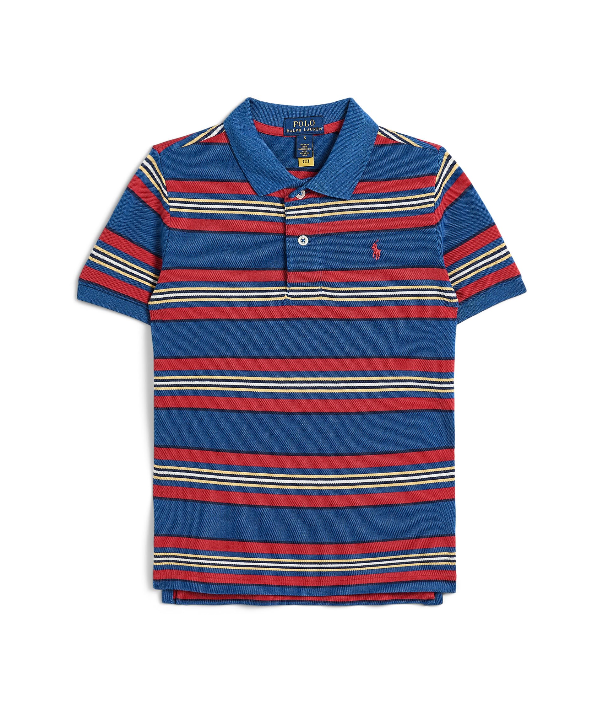 Детская футболка Polo Ralph Lauren Kids в полоску, поло из хлопковой сетки