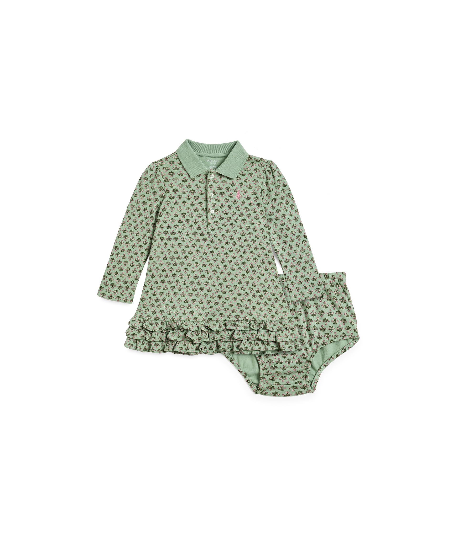 Floral Soft Cotton Polo Dress & Bloomer (младенец)