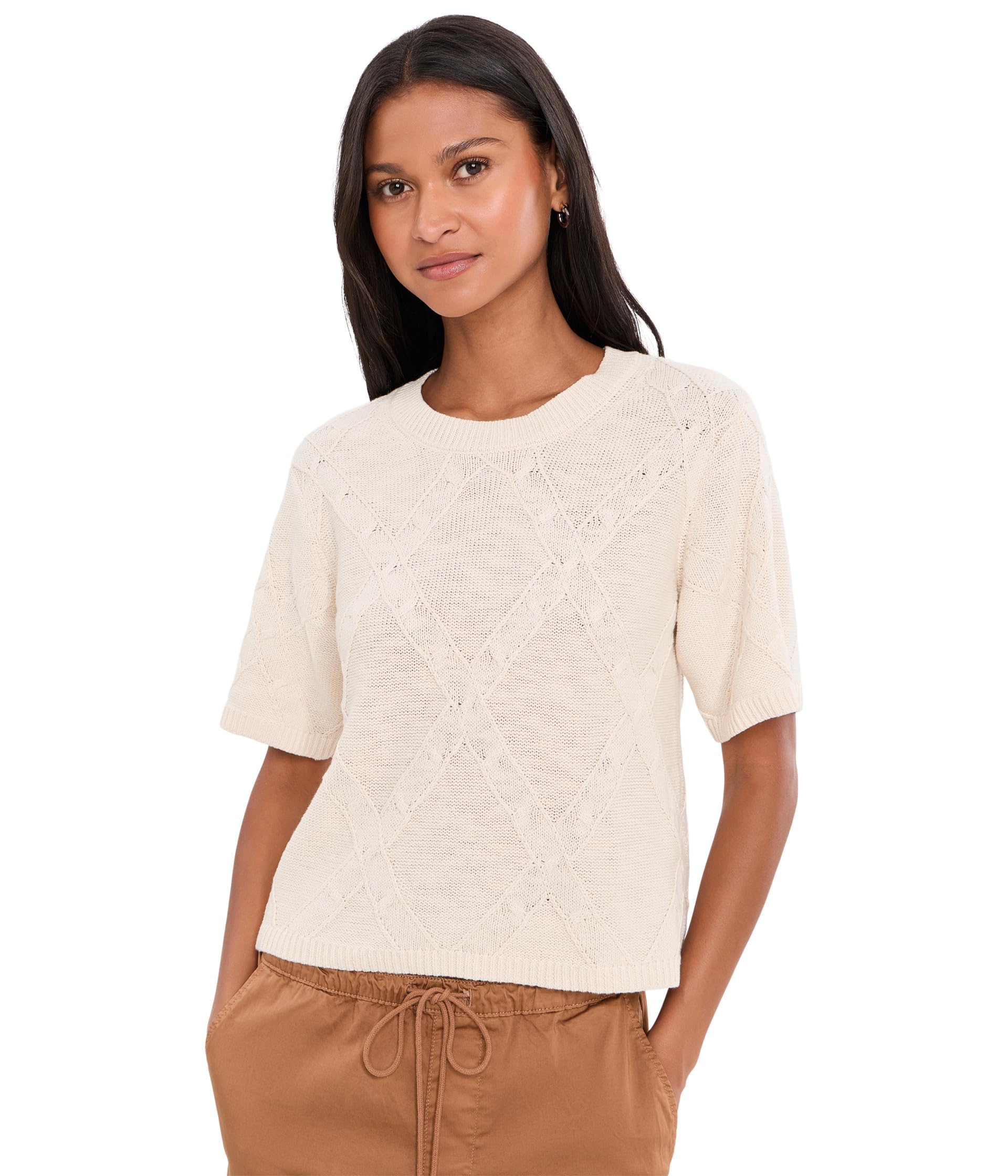 Diamond Stitch Sweater Tee