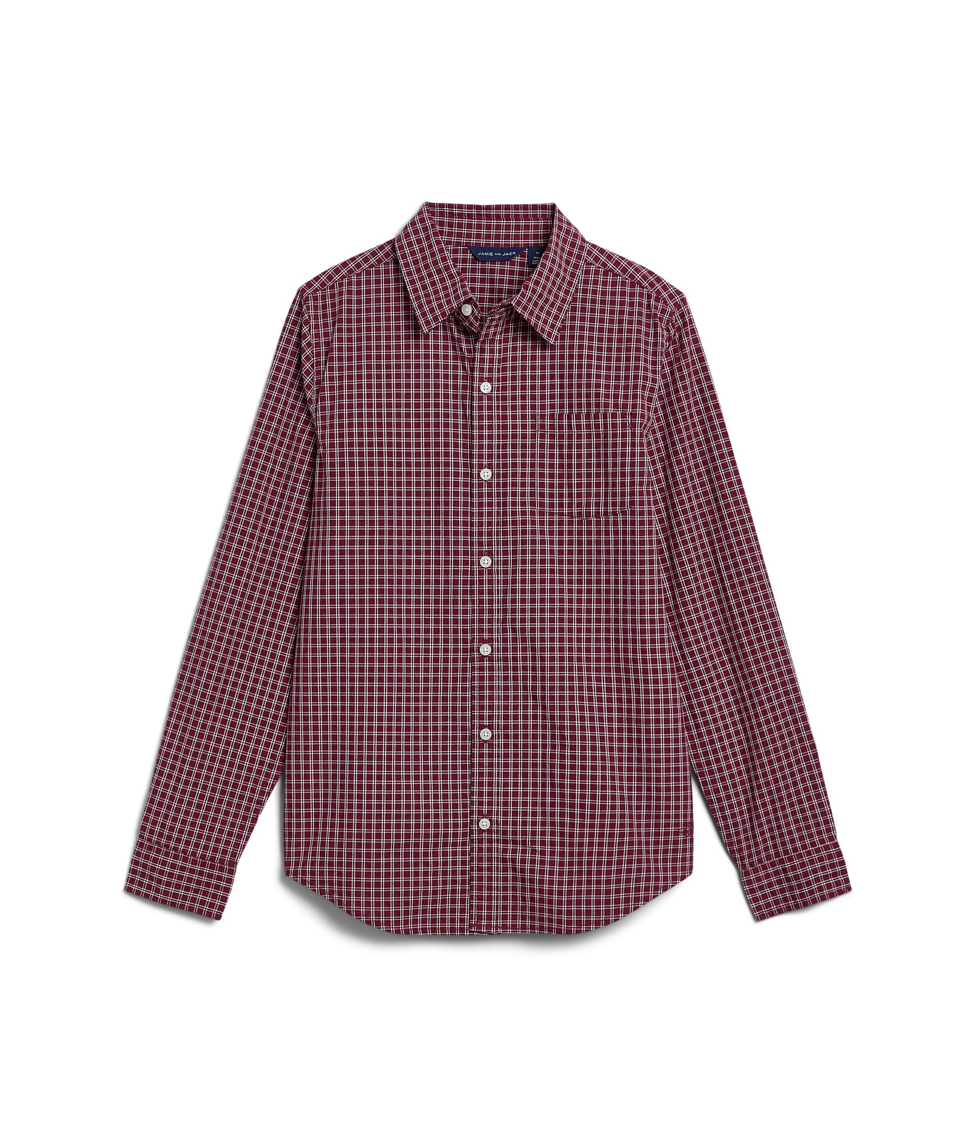 Рубашка Plaid Poplin Button-Down на пуговицах (малыш/ребенок младшего возраста/старшего возраста)