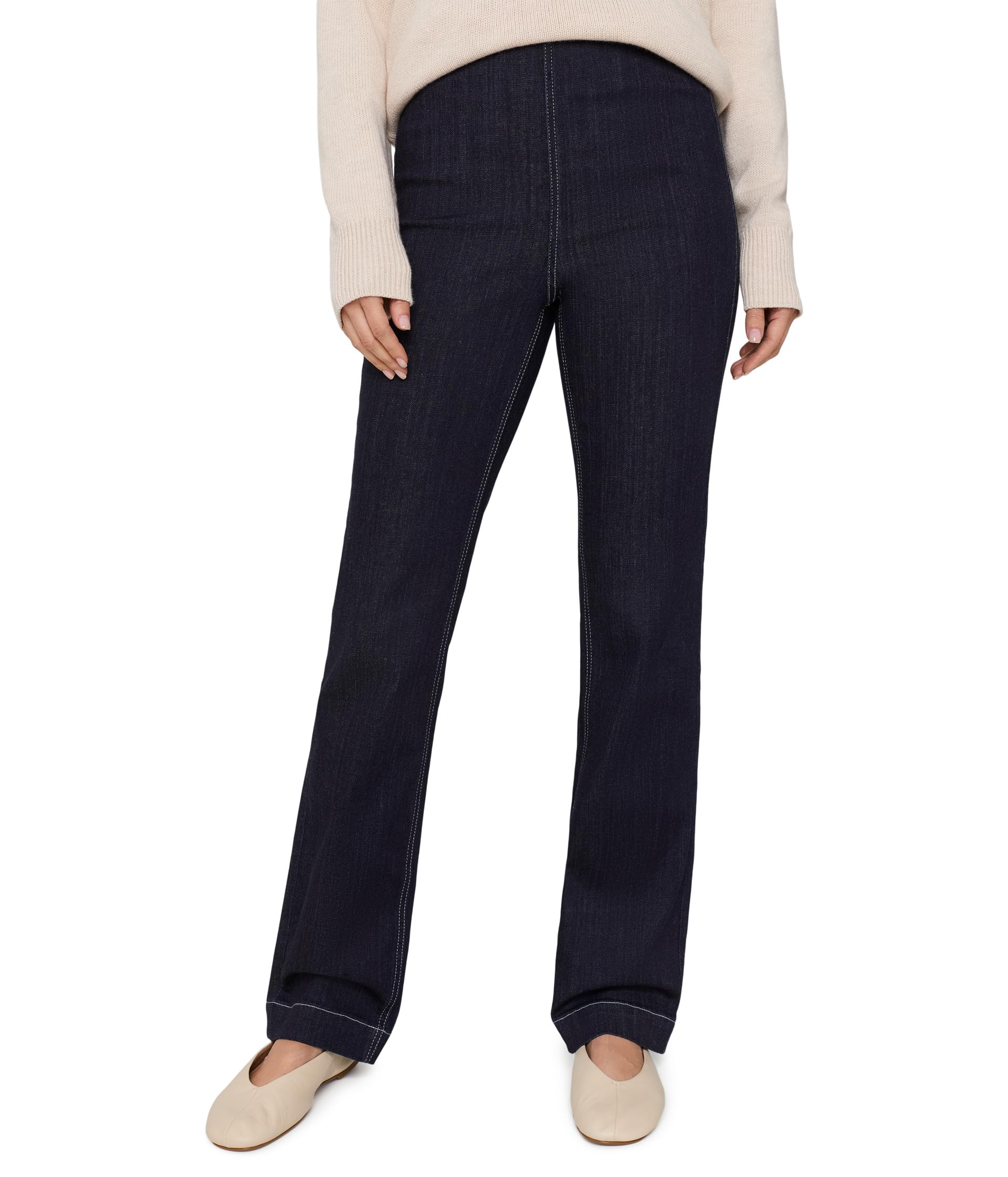 High-Rise Marilyn Straight Pull-On Jeans