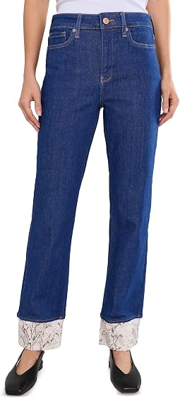 Marilyn Straight Printed Cuff Jeans