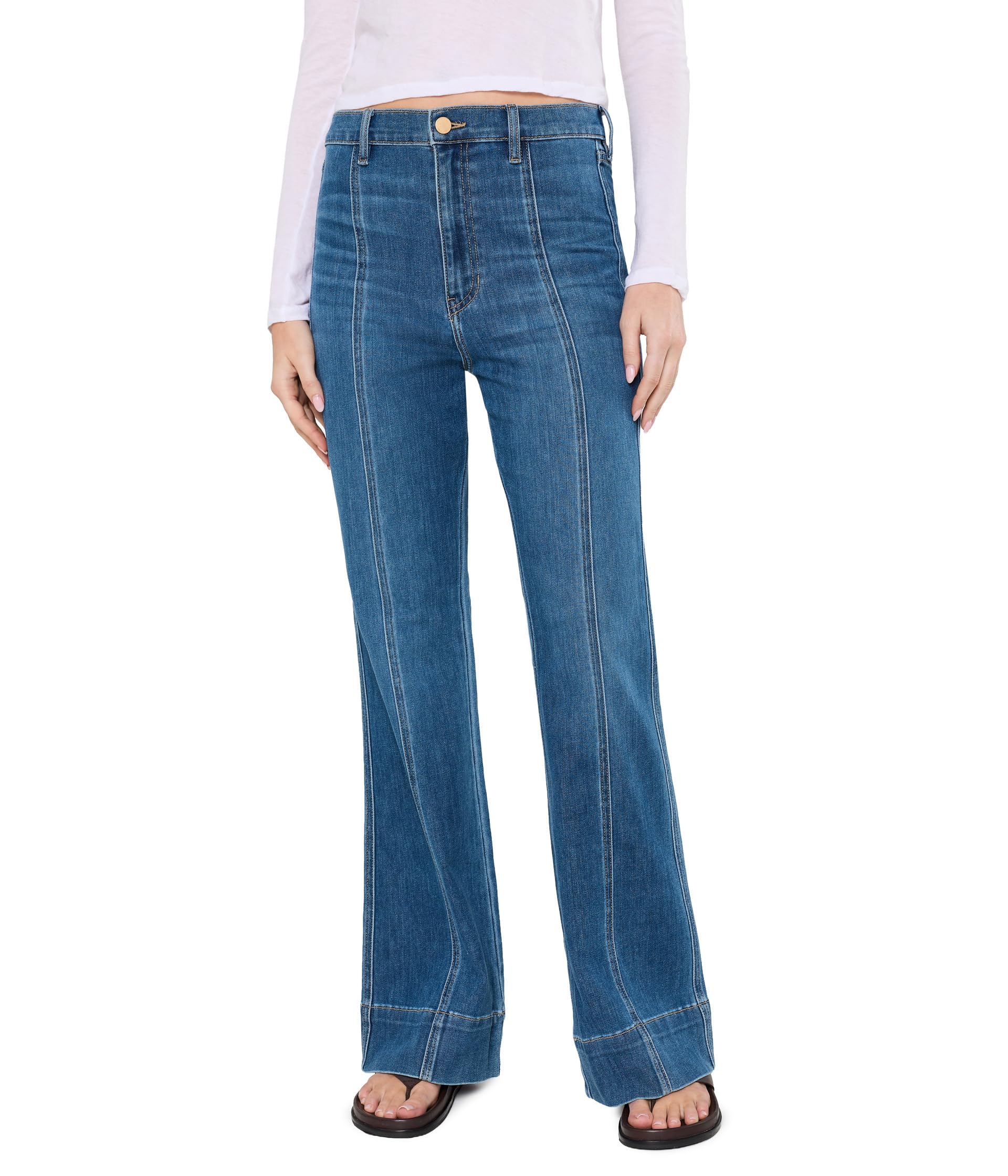 High-Rise Relaxed Seamed Bootcut Jeans