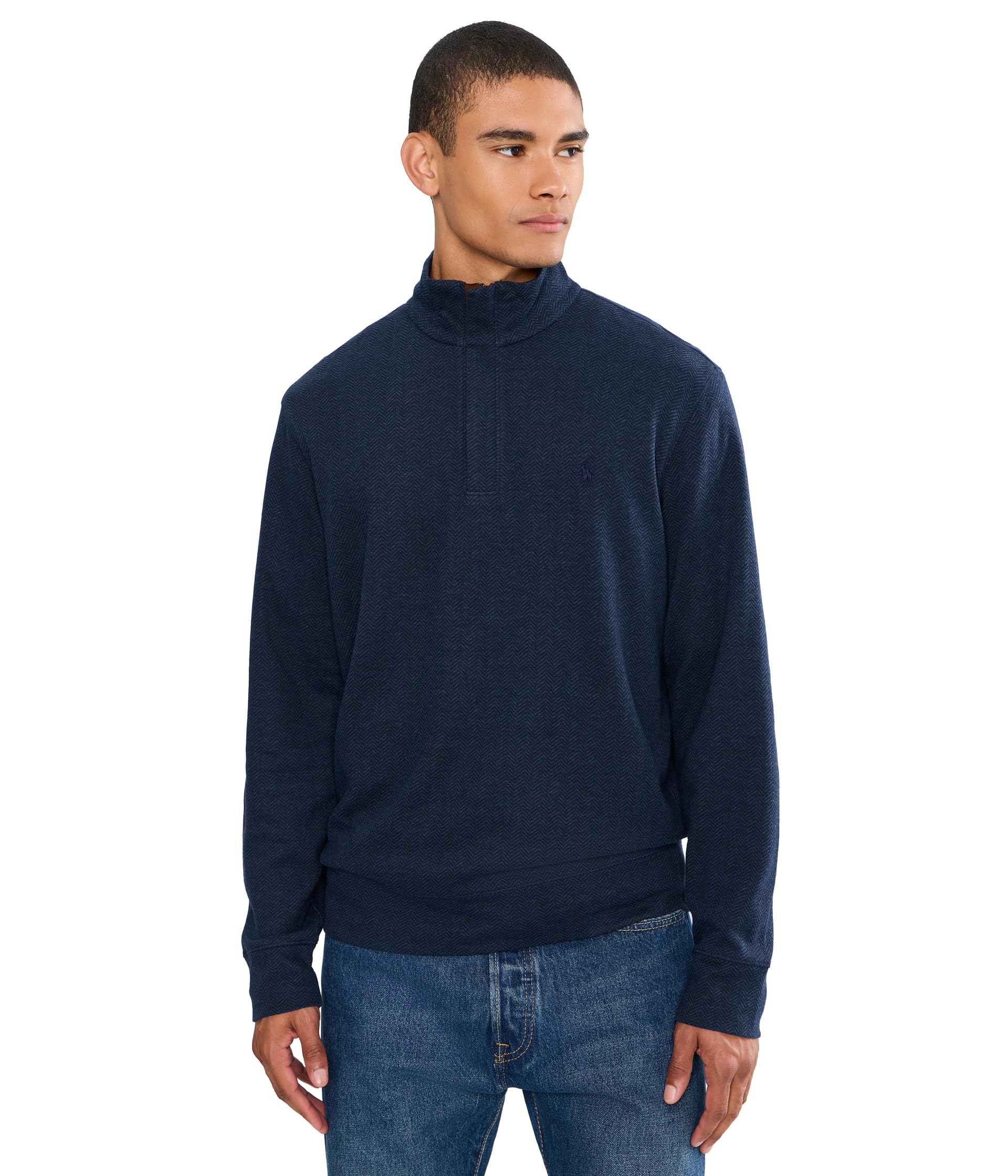 Double Knit Jersey Long Sleeve 1/2 Zip Pullover
