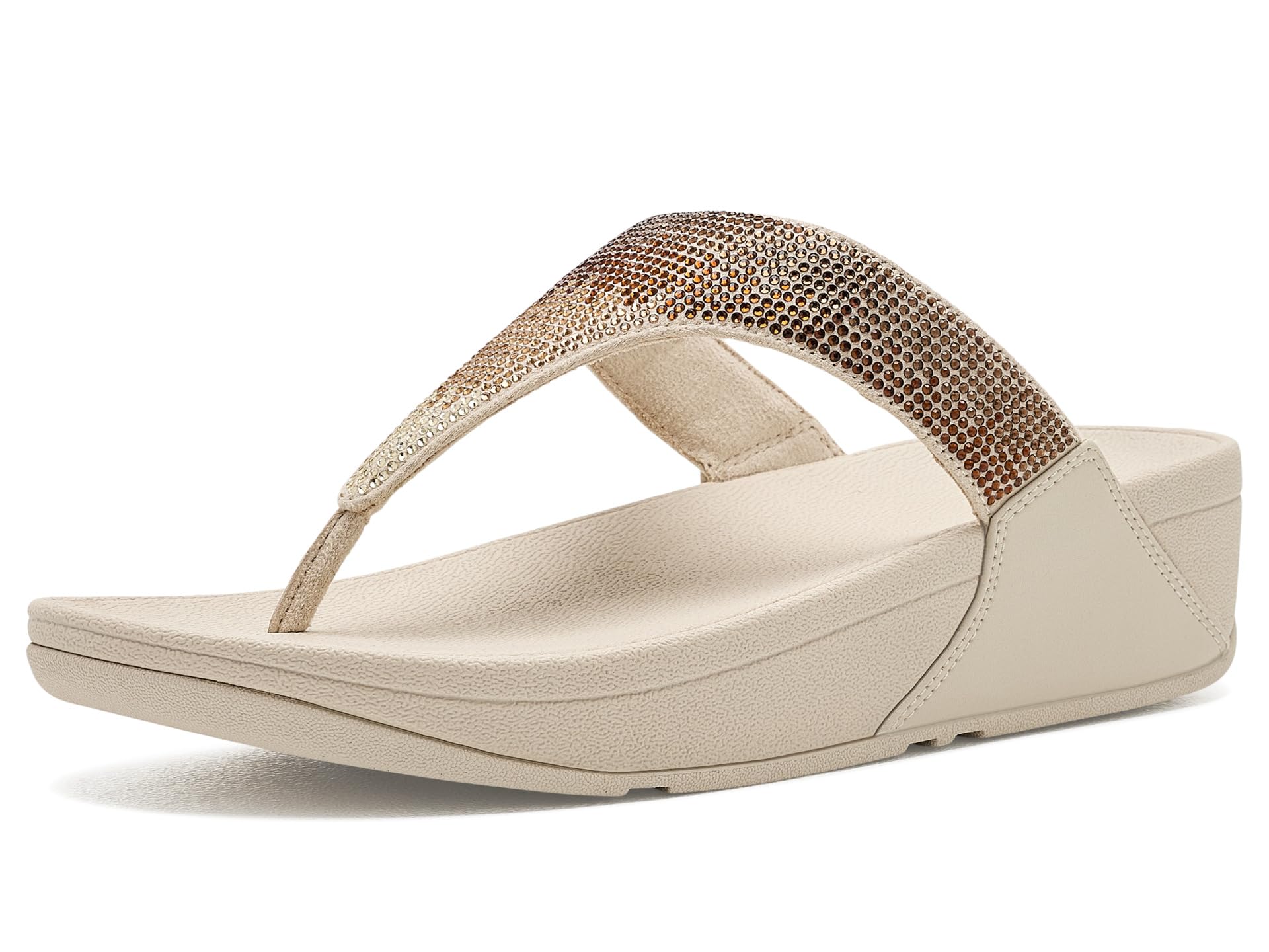 Lulu Ombre Crystal Toe-Post Sandals