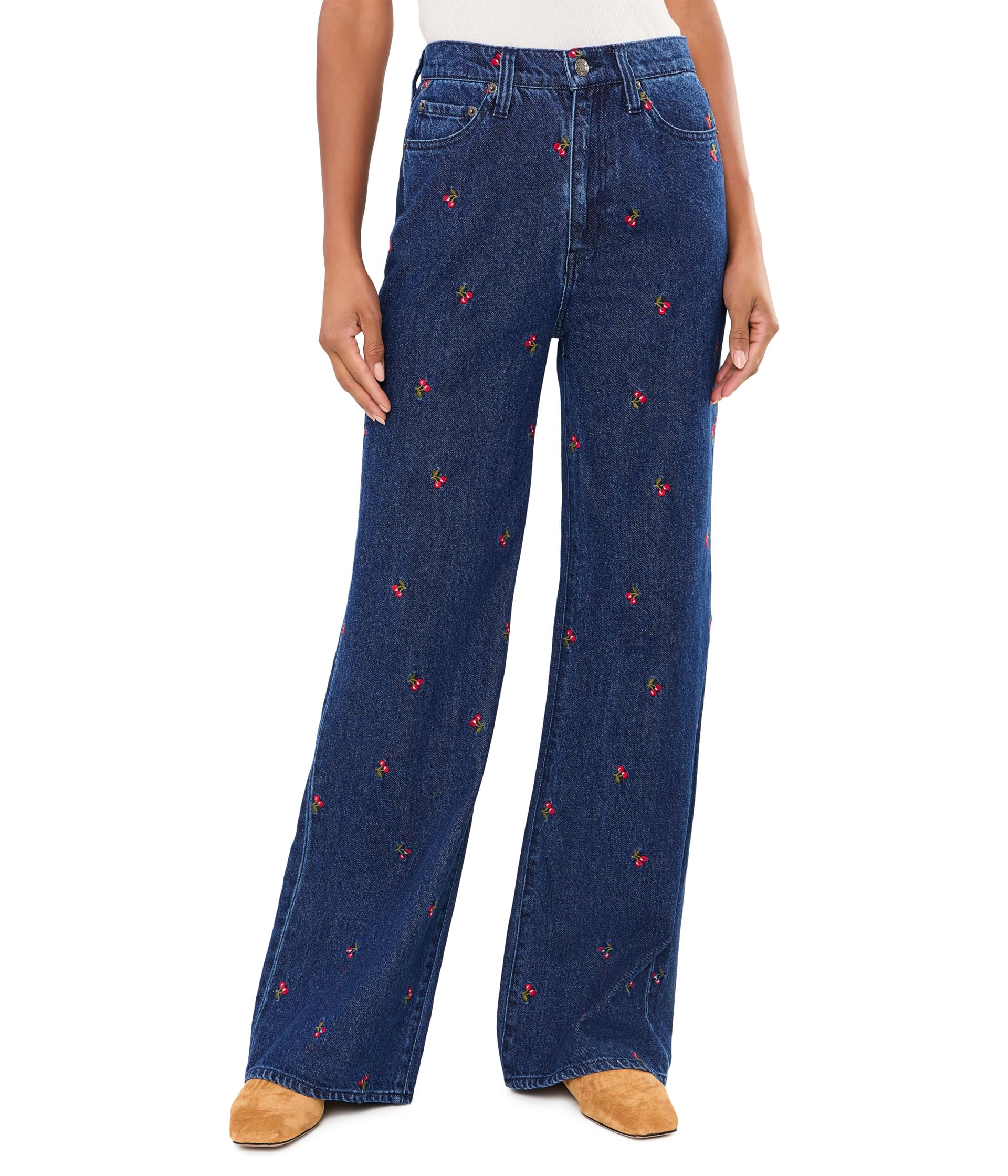 Far Out High-Rise Wide Leg in Cherry Avenue