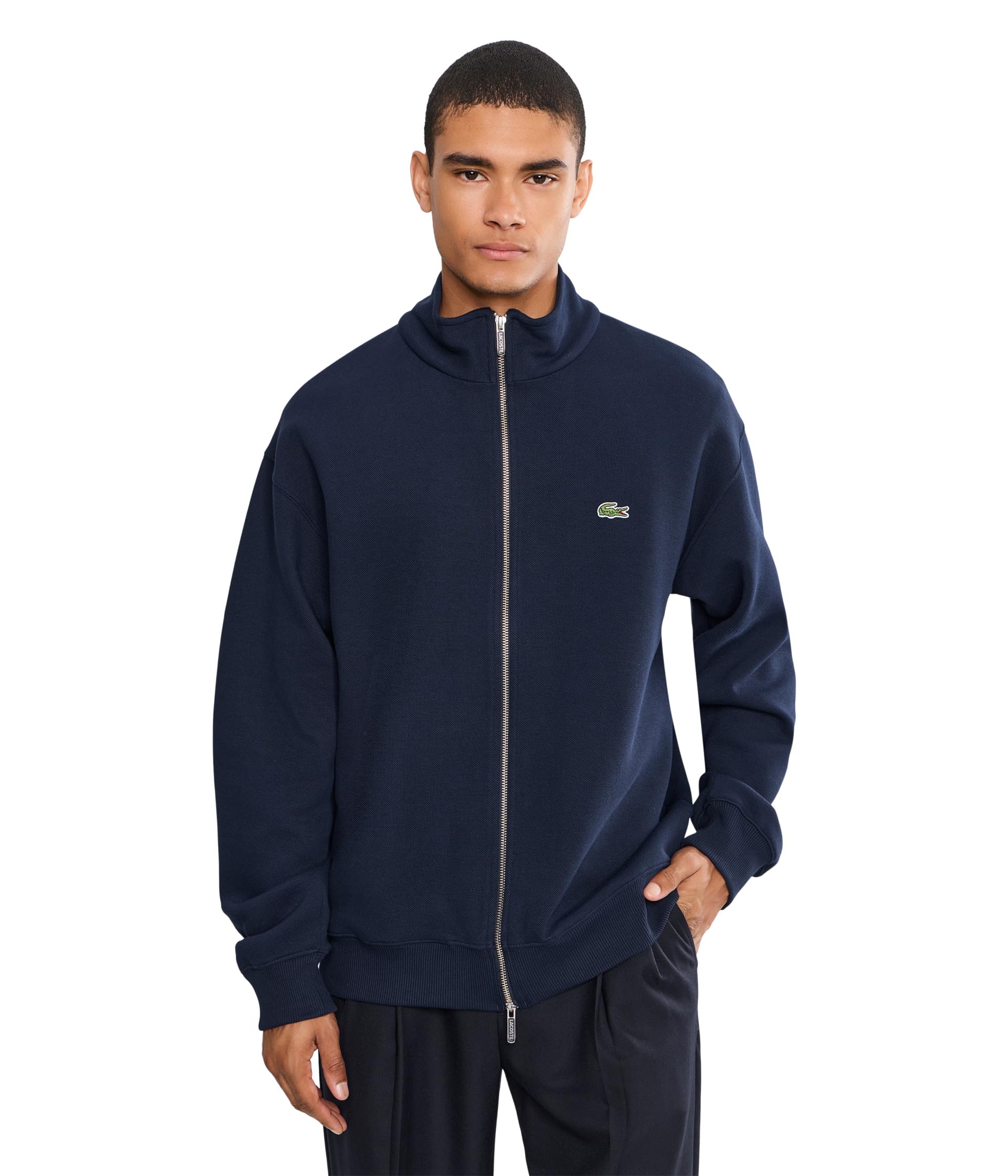 Double Face Piqué Zipped Sweatshirt