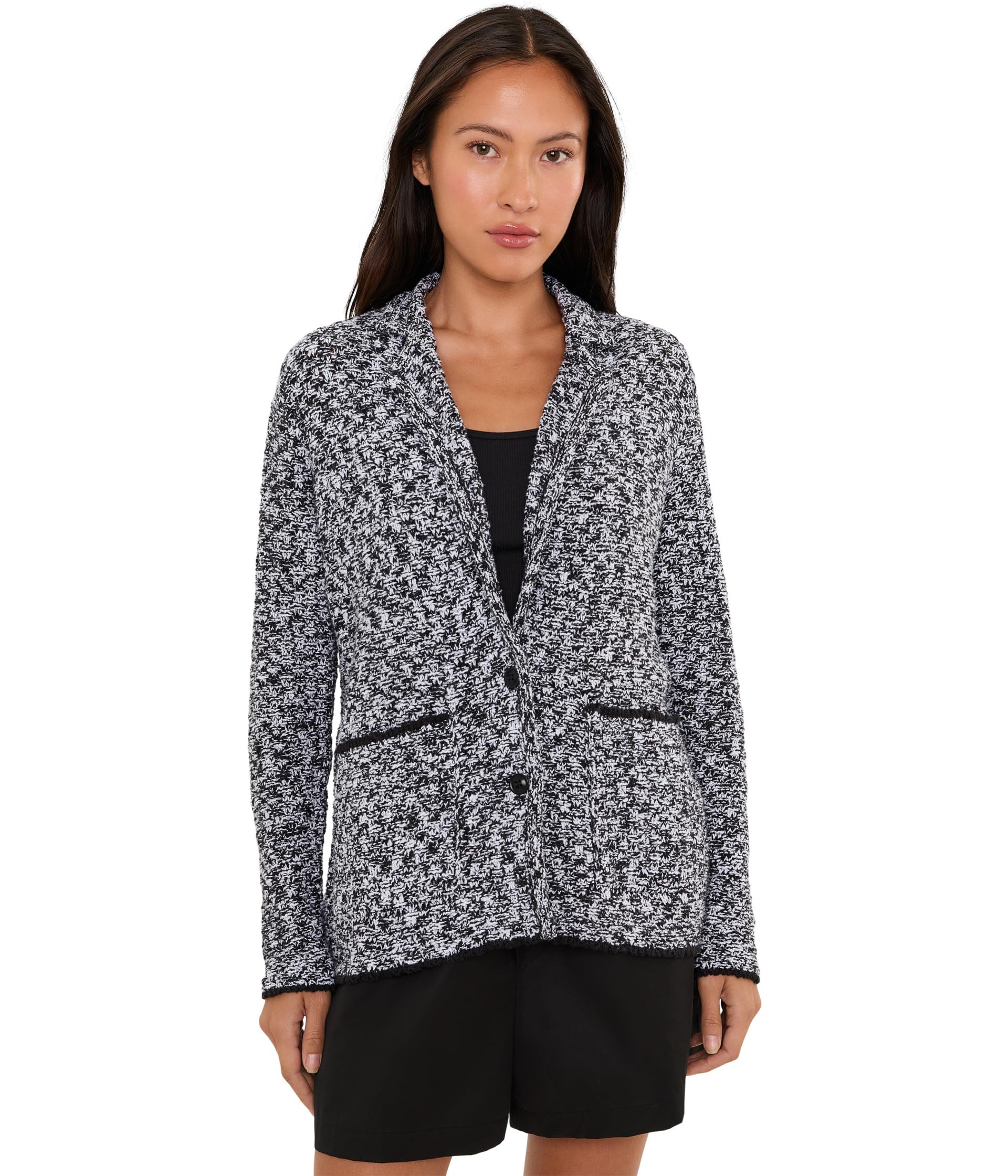 Petite Peruvian Cotton Cloud Notch Collar Jacket