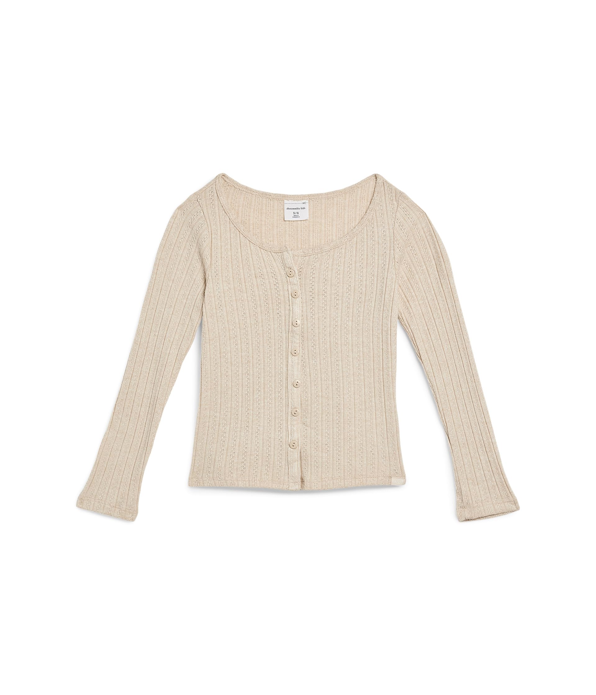 Футболка с длинным рукавом и пуговицами Long Sleeve Button Front Tee (Малыш/Старший ребенок)