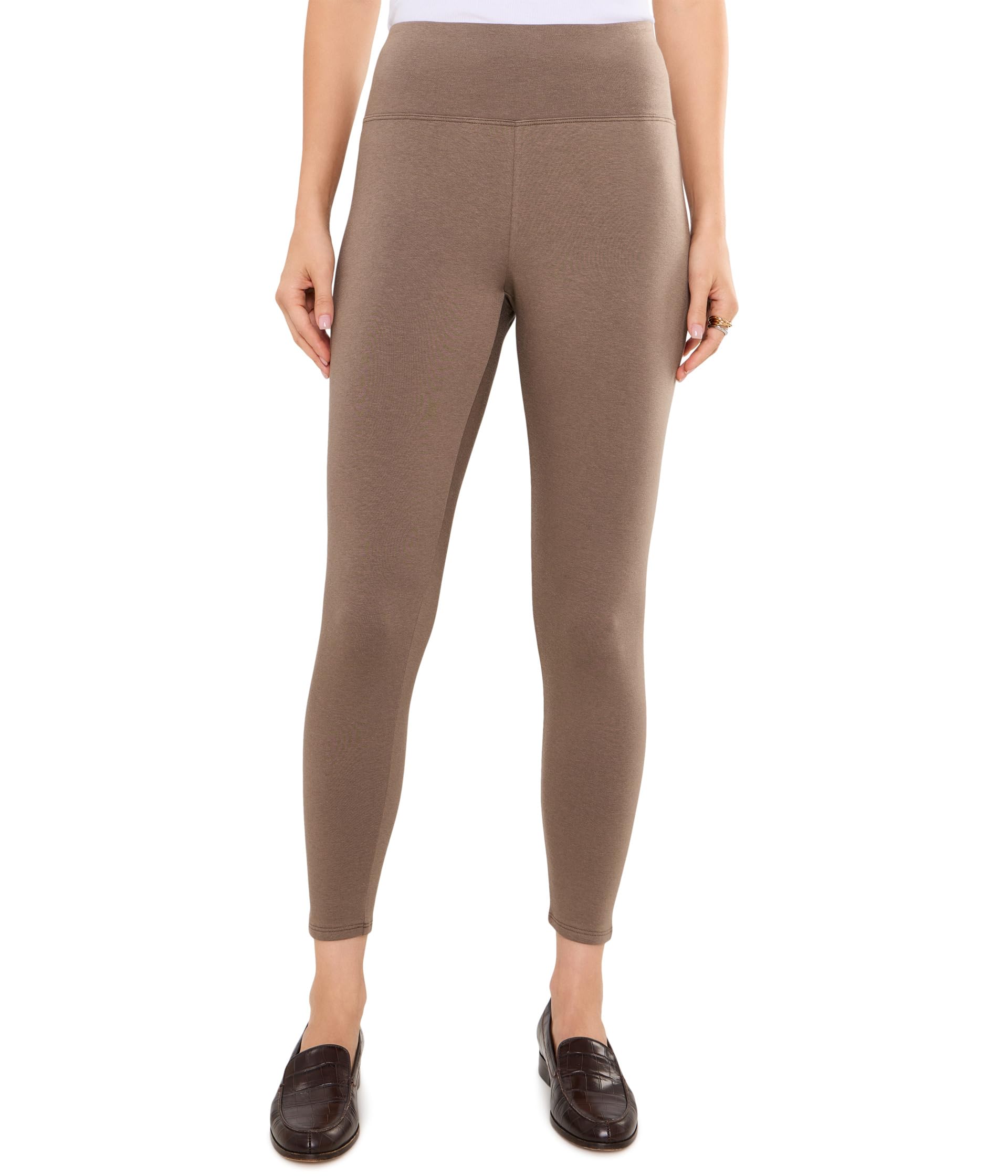Petite Cozy Brushed Terry Hug High Waisted Ankle Leggings
