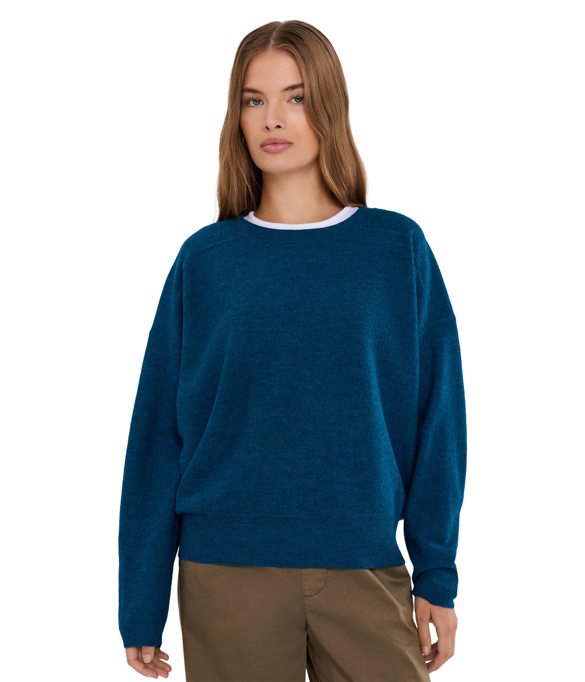 Fine Felted Wool Crew Neck Sweater