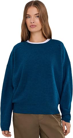Fine Felted Wool Crew Neck Sweater