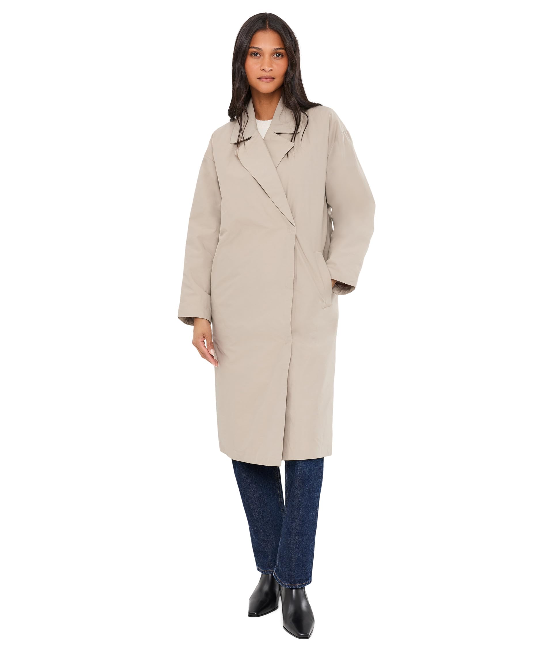 Light Cotton Nylon Padded Trench Coat