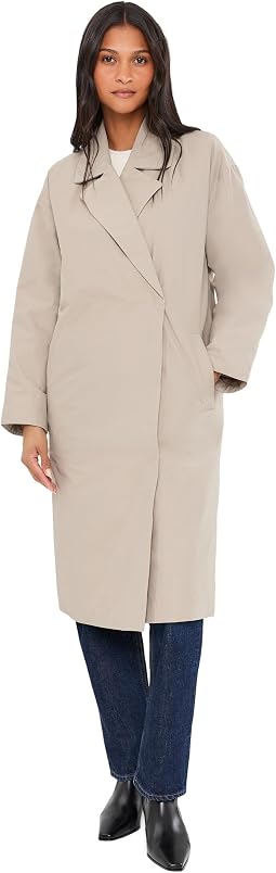 Light Cotton Nylon Padded Trench Coat