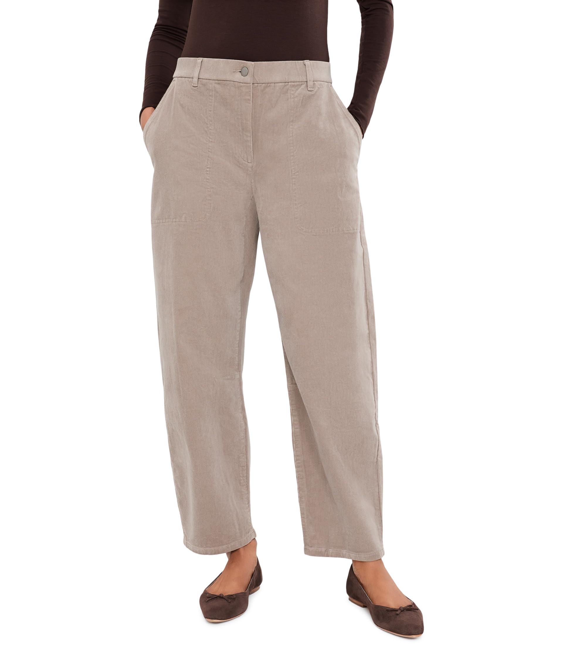 Organic Cotton Stretch Corduroy Ankle Arch Pants