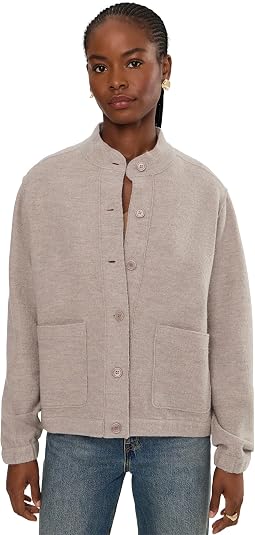Lightweight Boiled Wool Stand Collar Jacket