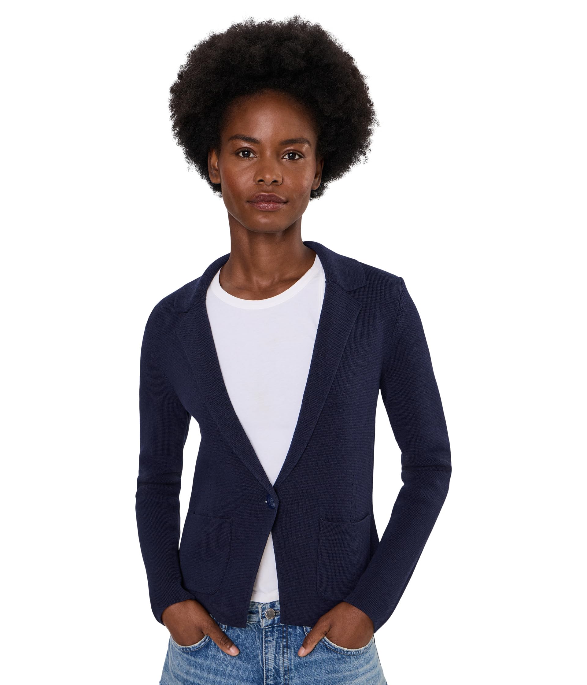 Elegant Knit Tailored Blazer