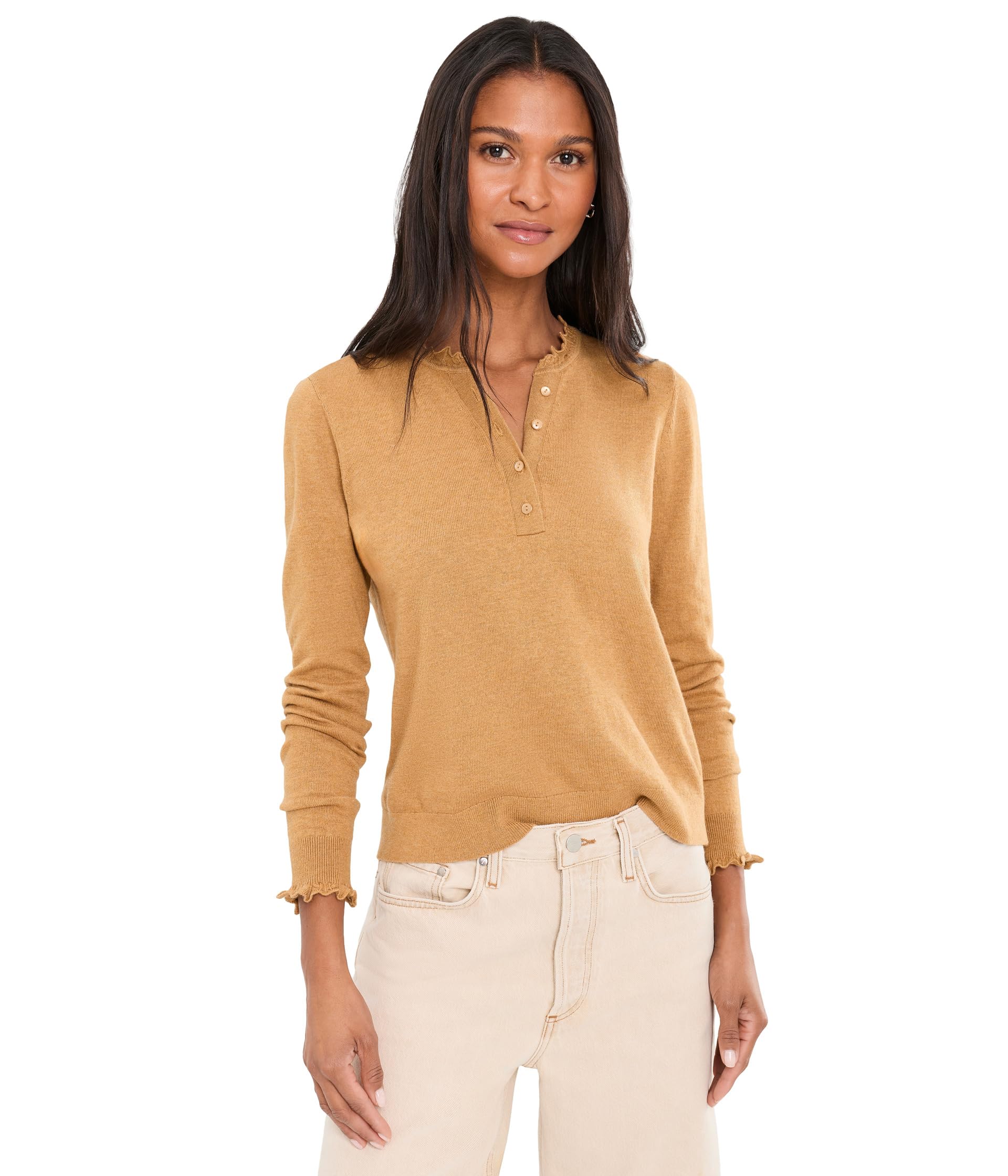 NIC+ZOE свитер Henley Ruffle