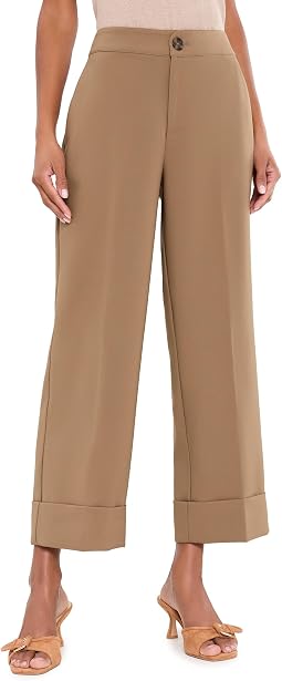 Брюки Clarendon Sleek Stretch Cuffed Ankle с завышенной талией и манжетами