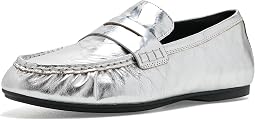 Delicato Crinkle Metallic Leather Loafers