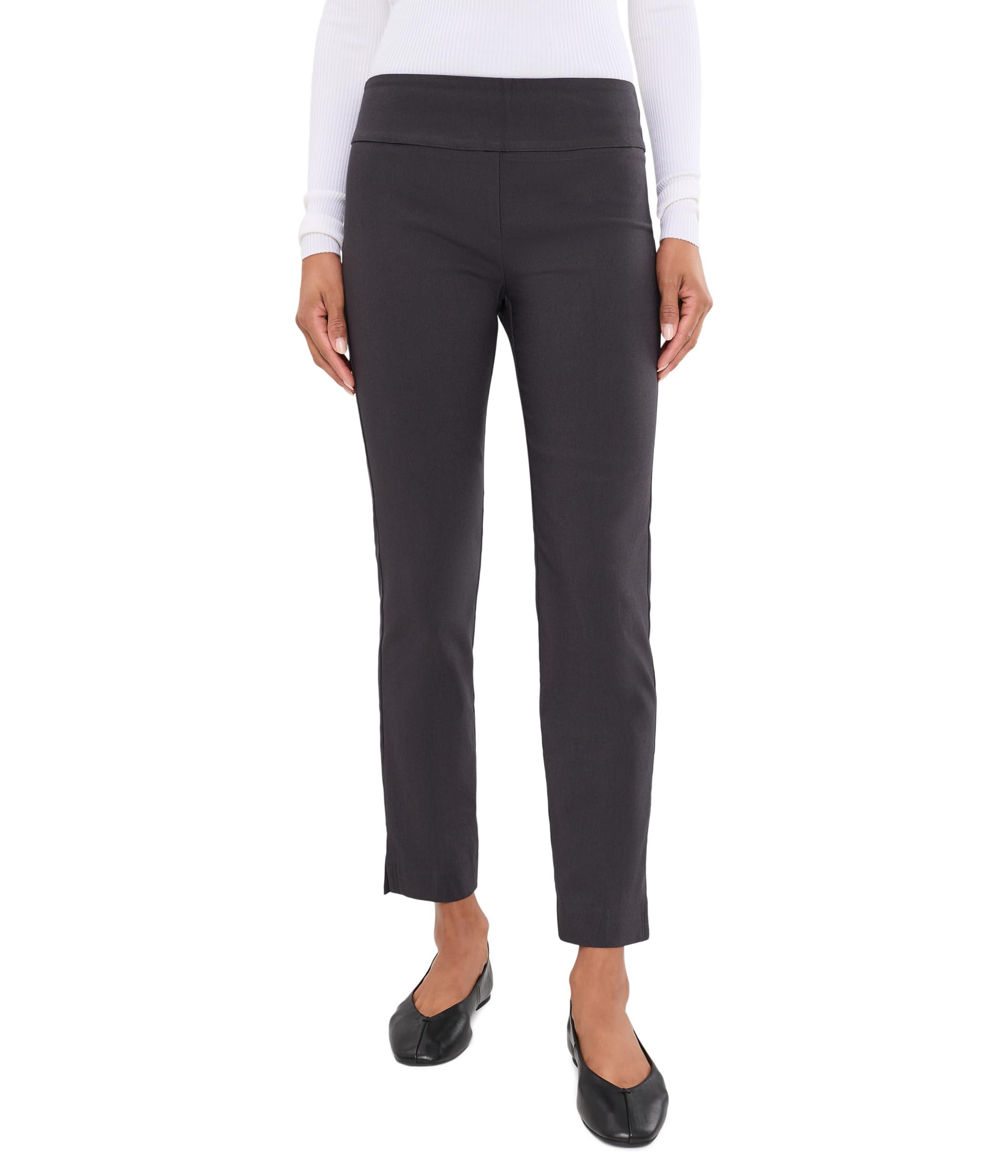 Control Stretch Pull-On Pants with Side Vent Detail