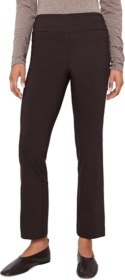 Control Stretch Elastic Waist Pull-On Bootcut Pants with Besom Pockets