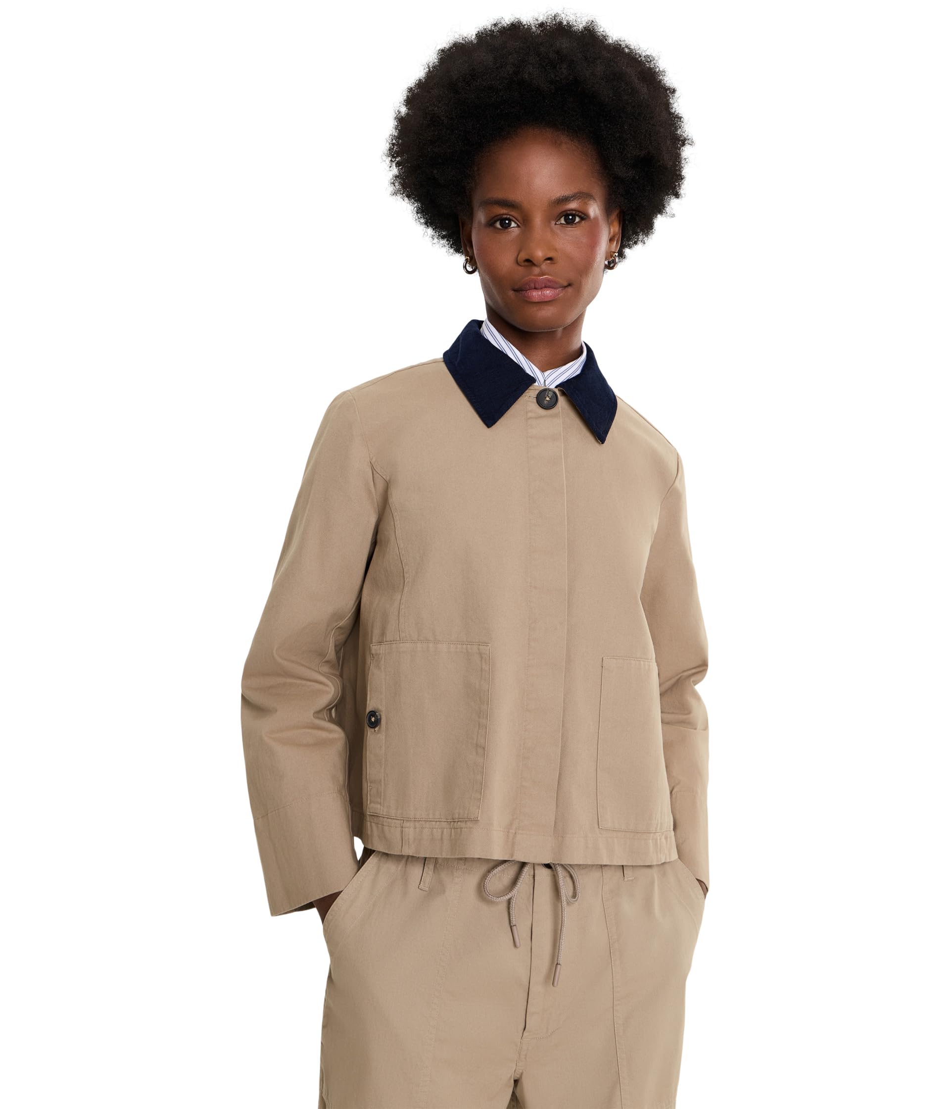 Cord Collar Twill Jacket