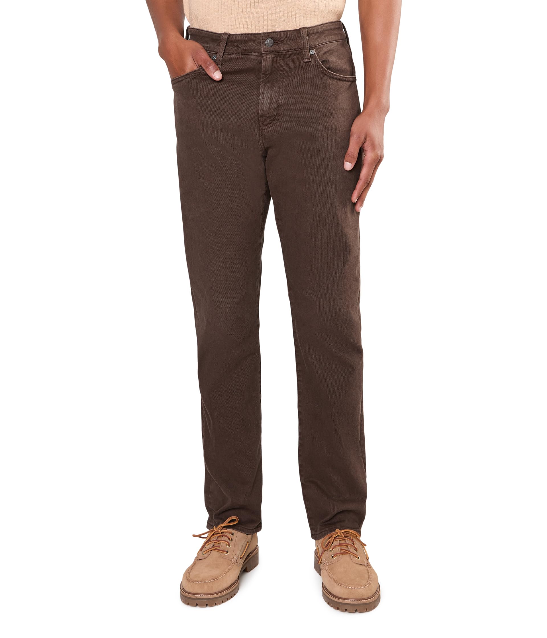 Everett Slim Straight Pants in 7 Years Sulfur Wood Brown