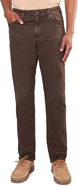Everett Slim Straight Pants in 7 Years Sulfur Wood Brown