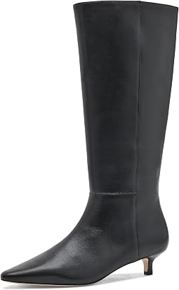 Francesca Calfskin Tall Boot Heels