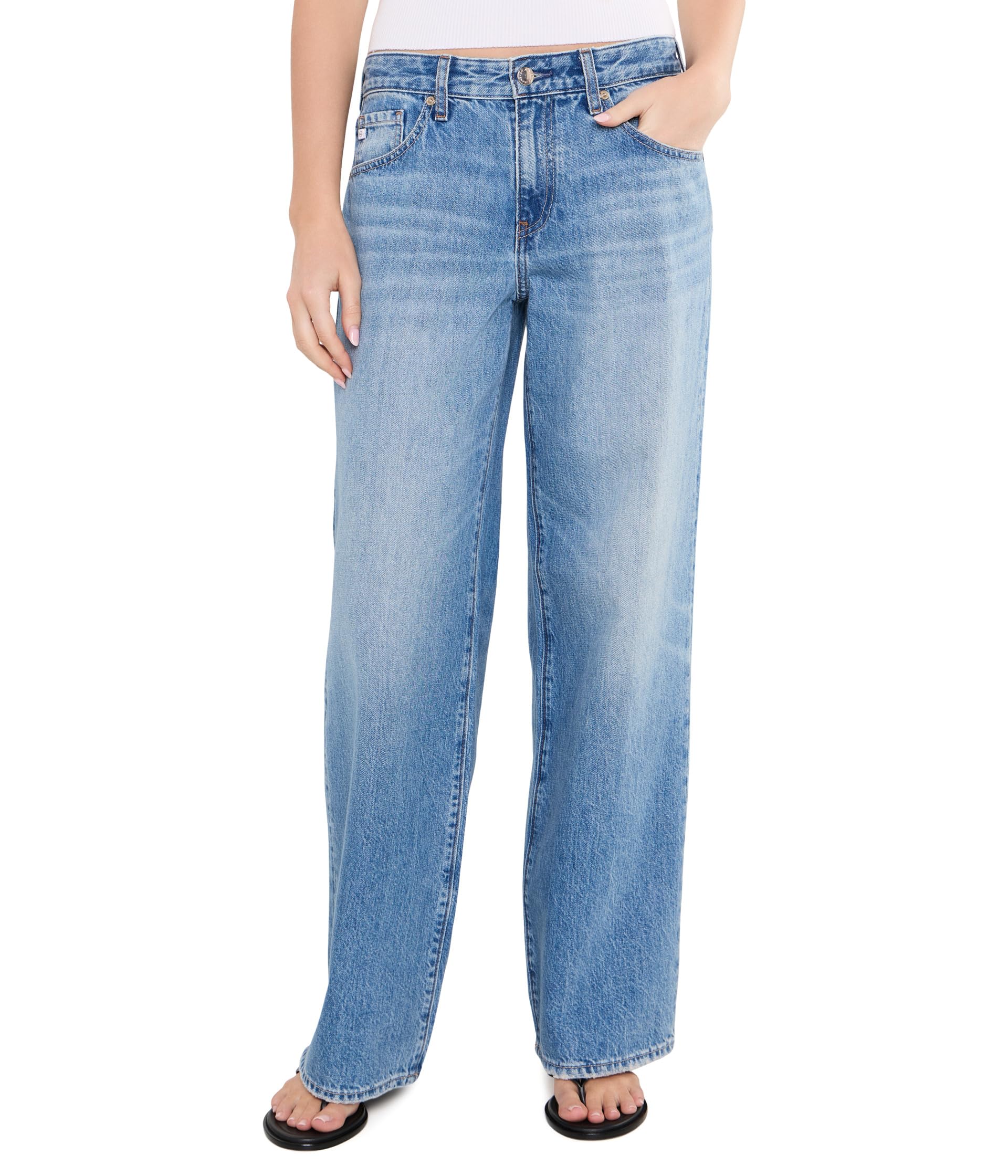 Adria Low-Rise Wide Leg Jeans