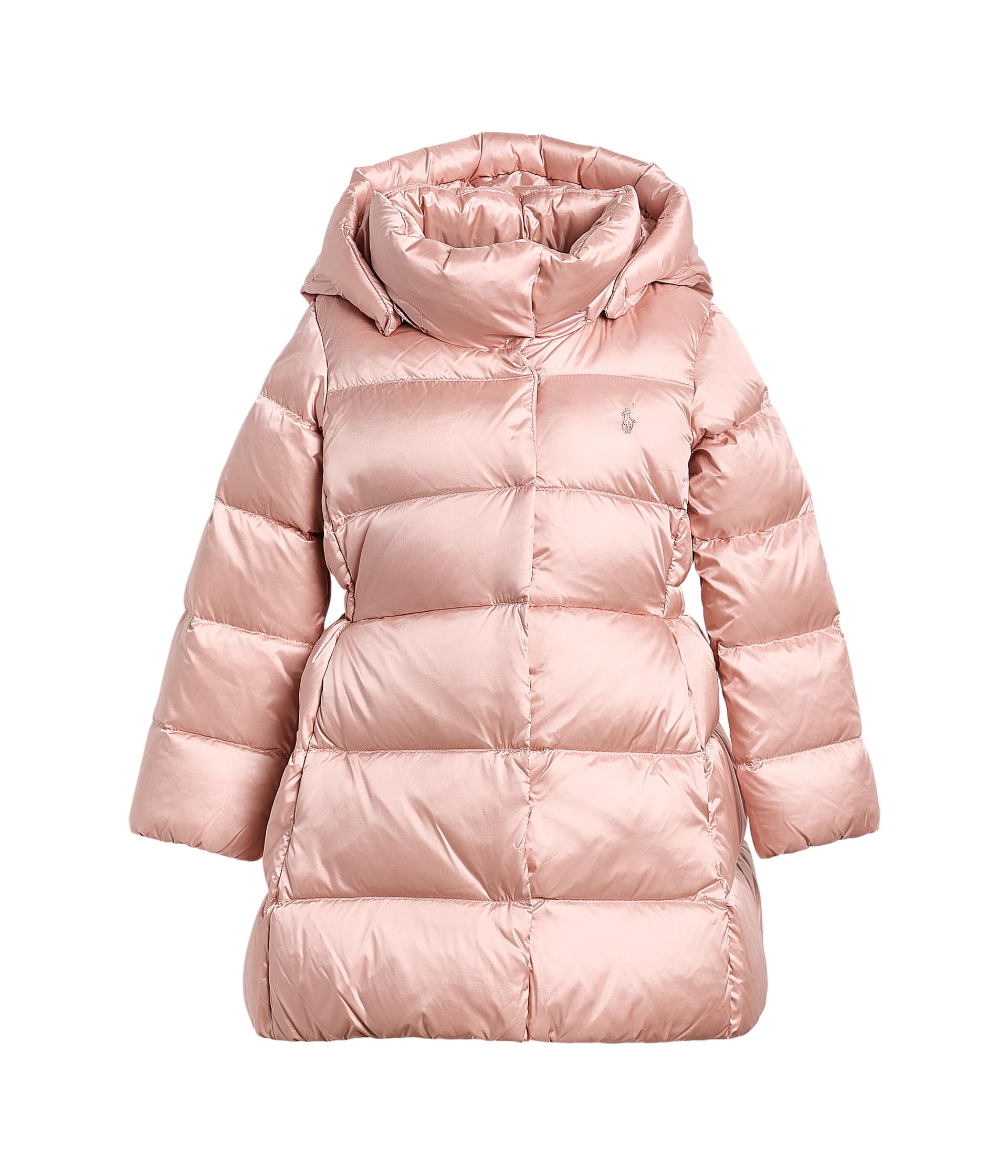 Metallic Down Hooded Long Jacket (Toddler/Little Kid)