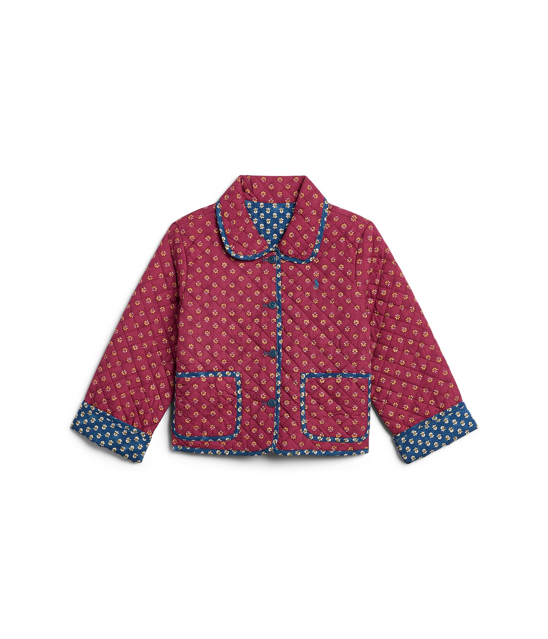 Детская куртка из репса с простежкой и двусторонним использованием Floral Quilted