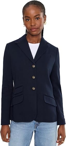 Cotton Herringbone Jacquard Blazer