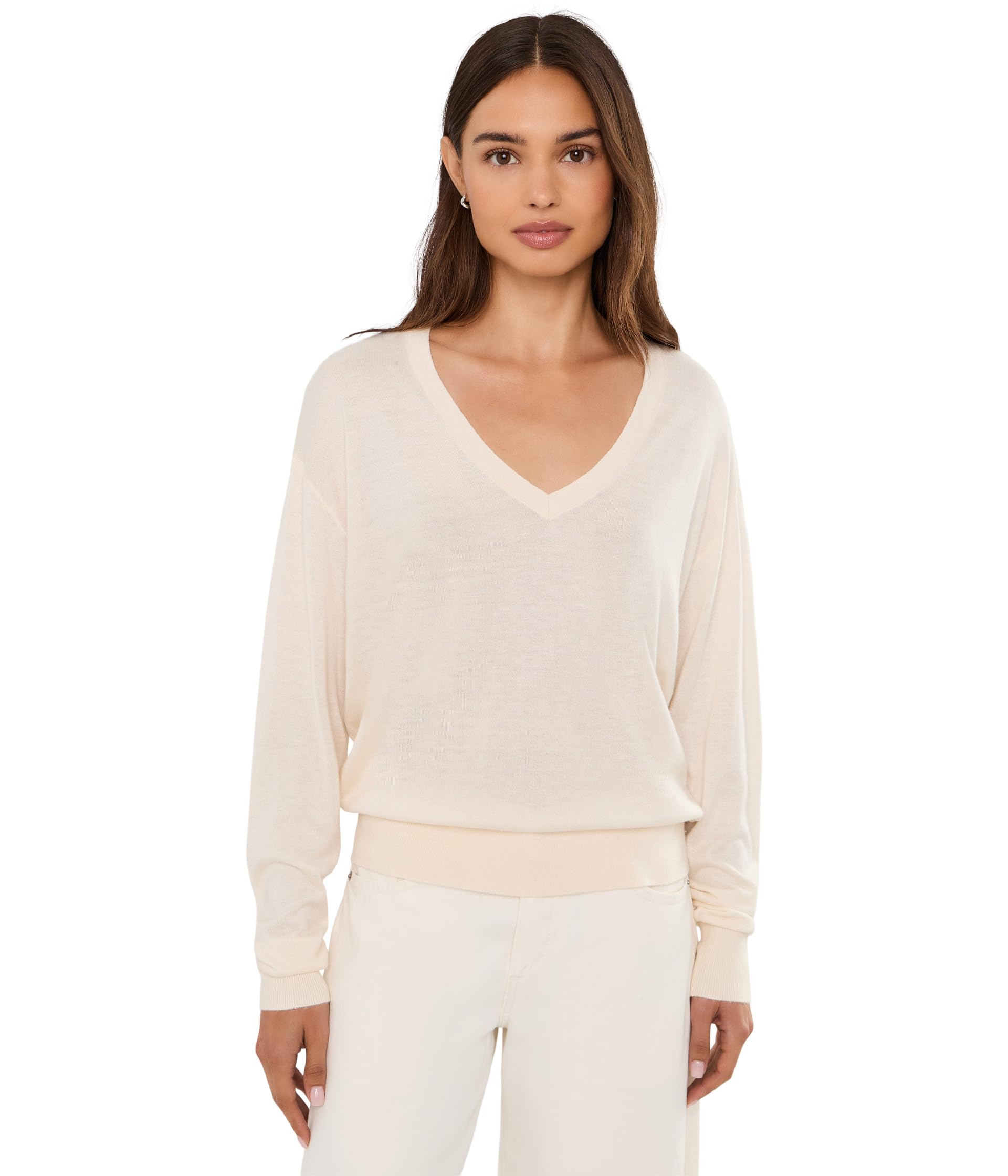 Modal-Silk-Blend V-Neck Sweater