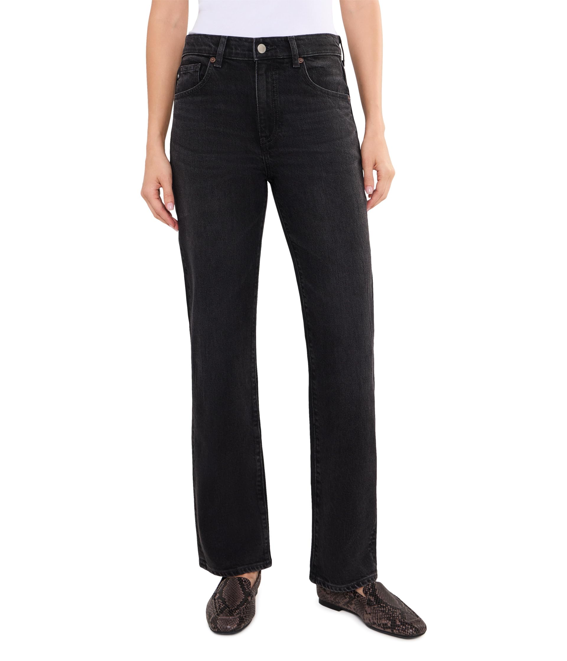Brinley Mid-Rise Straight Jeans in Octave