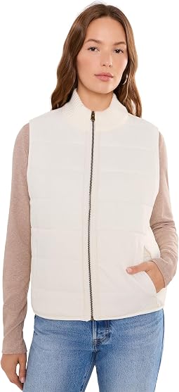 Sleeveless Reversible Zip Front Quilted Sweater Vest