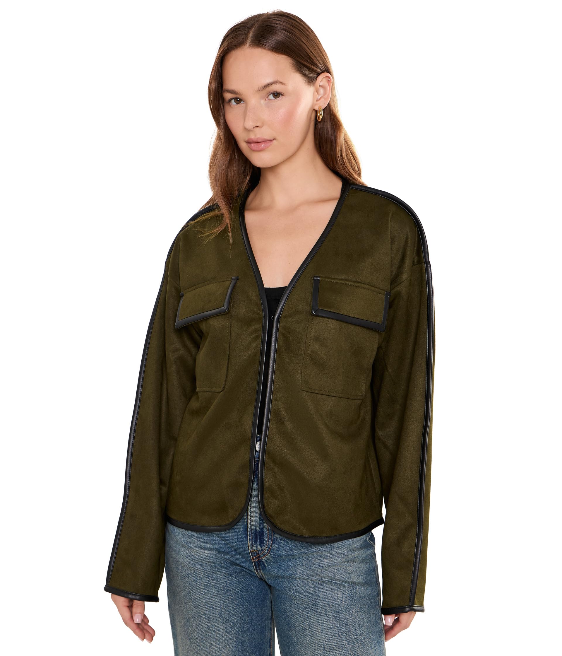 Relaxed Open Front Jacket