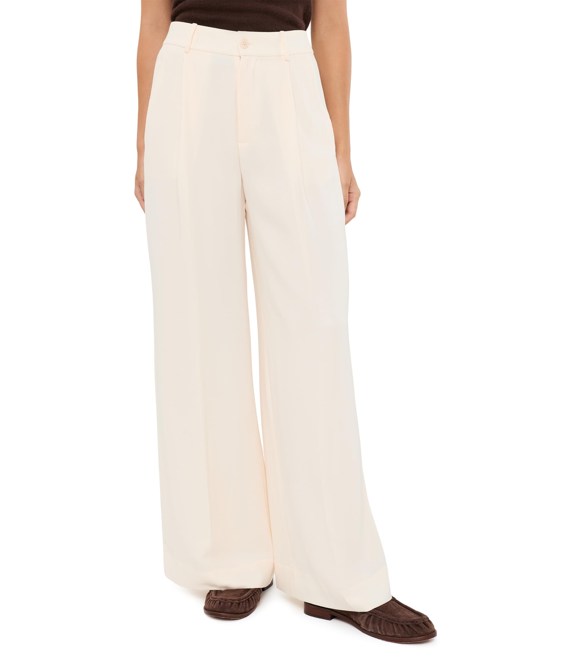 Double-Faced Georgette Wide-Leg Pants