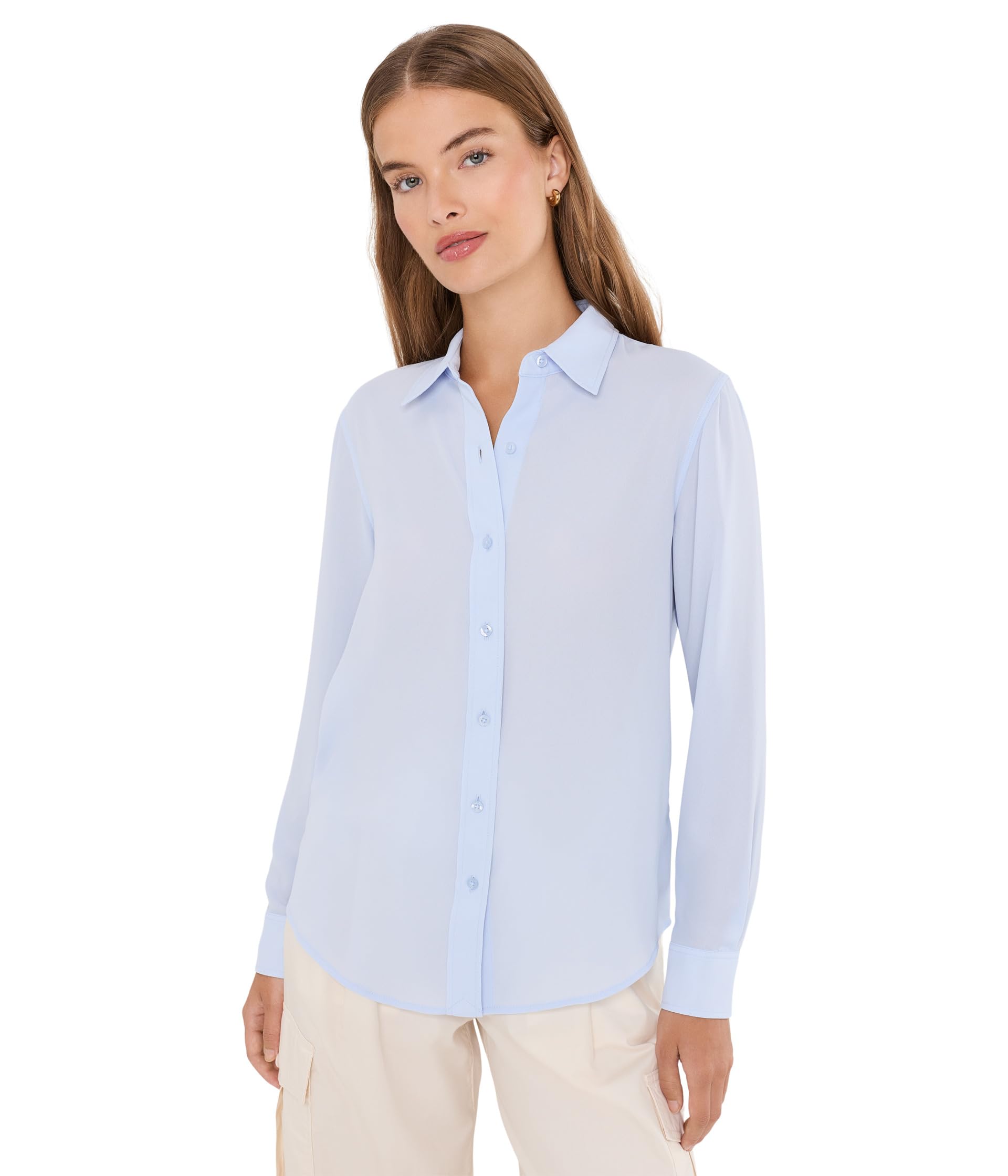 Lauren Ralph Lauren Petite Classic Fit Georgette рубашка
