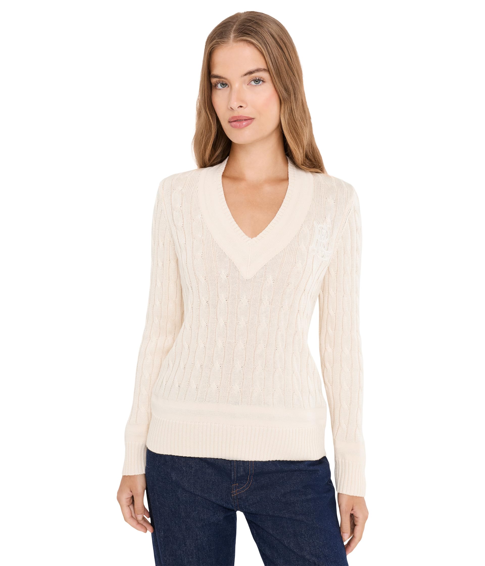 Petite Cable-Knit Cricket Sweater