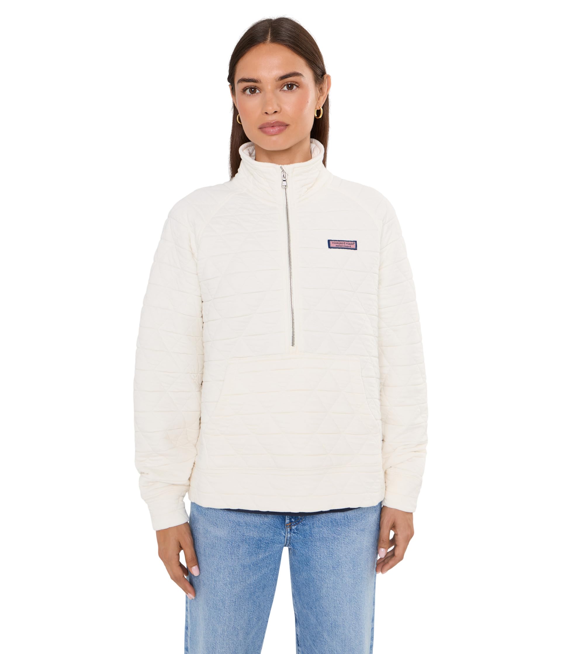 Vineyard Vines женский худи с стеганым полузастежкой квилтед 1/2 зип
