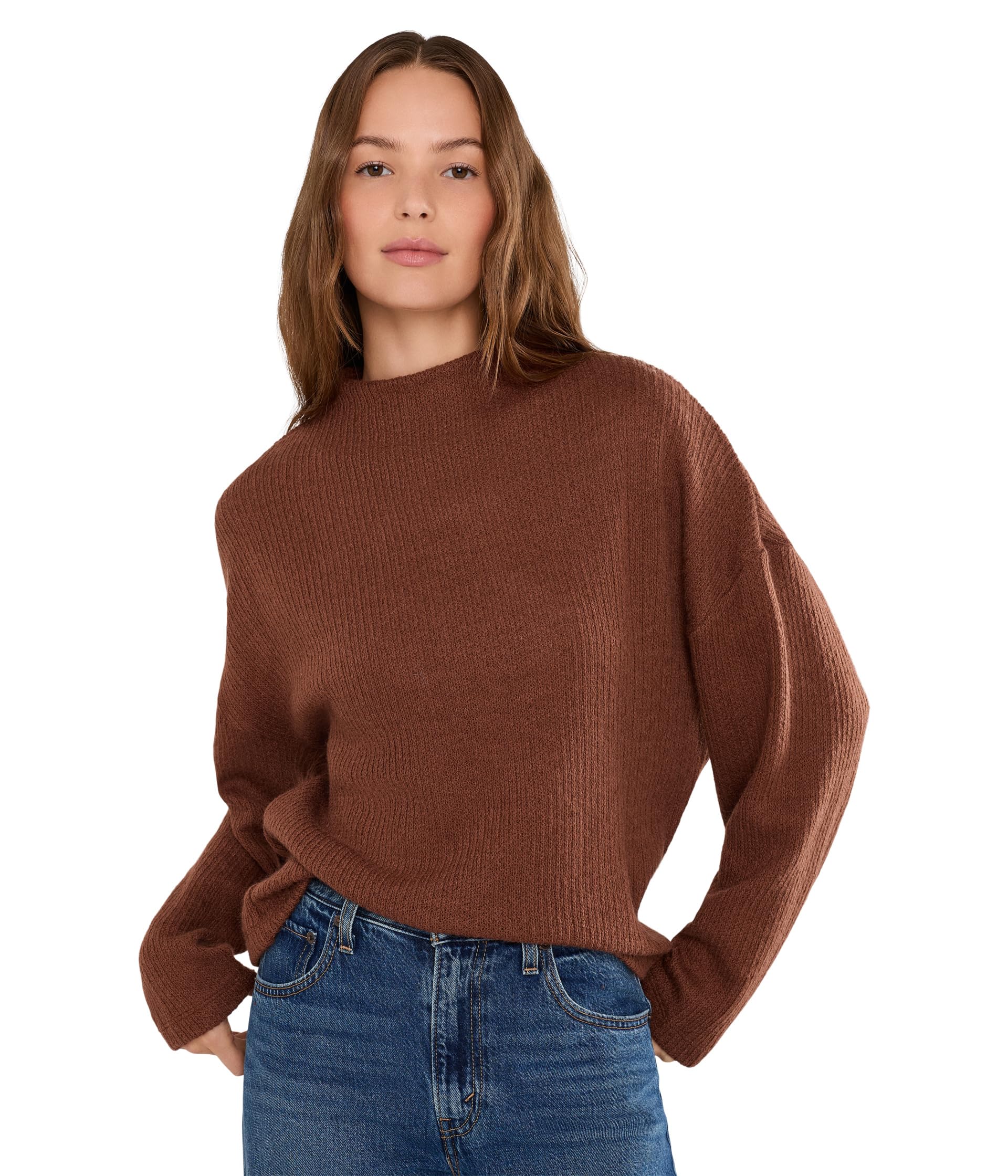 Ribbed Dolman Sweatshirt