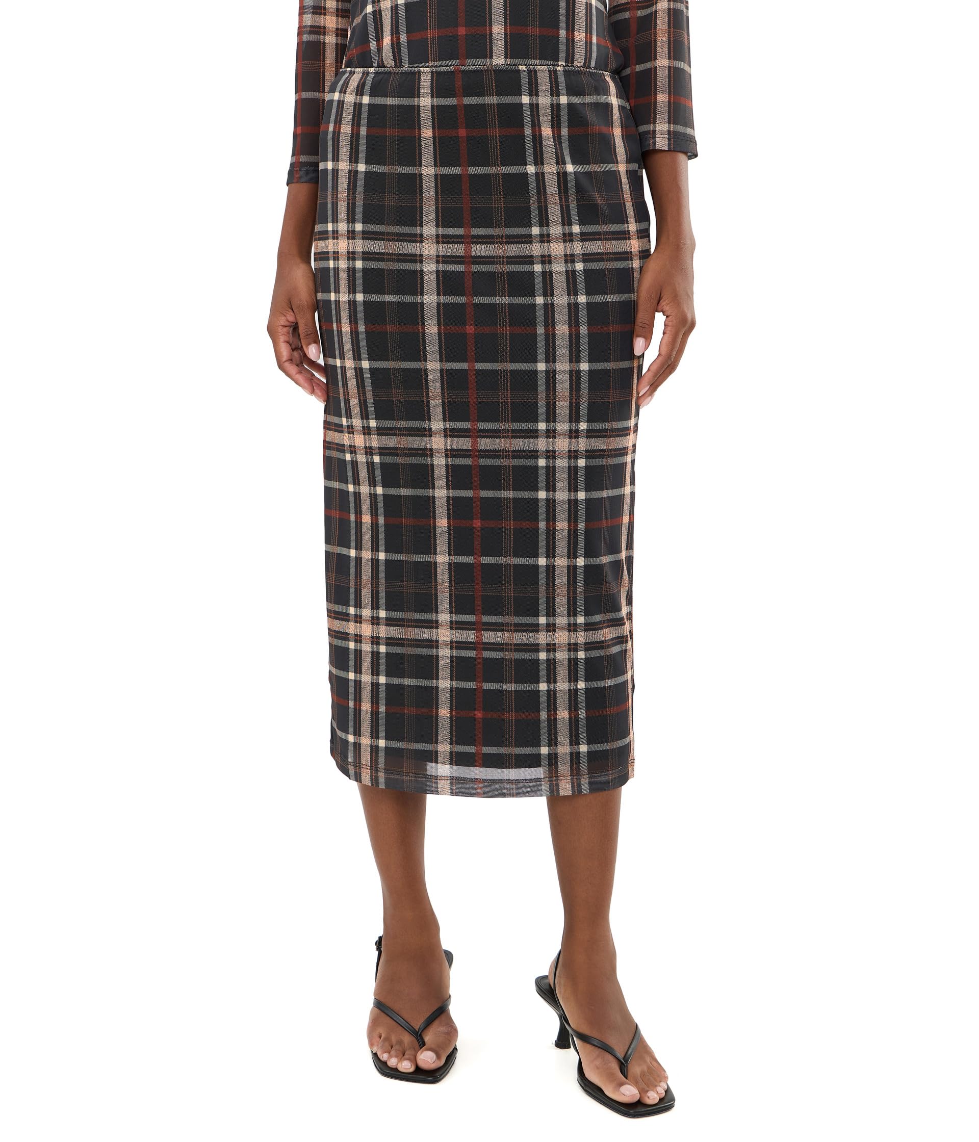 Fall Mesh Midi Skirt