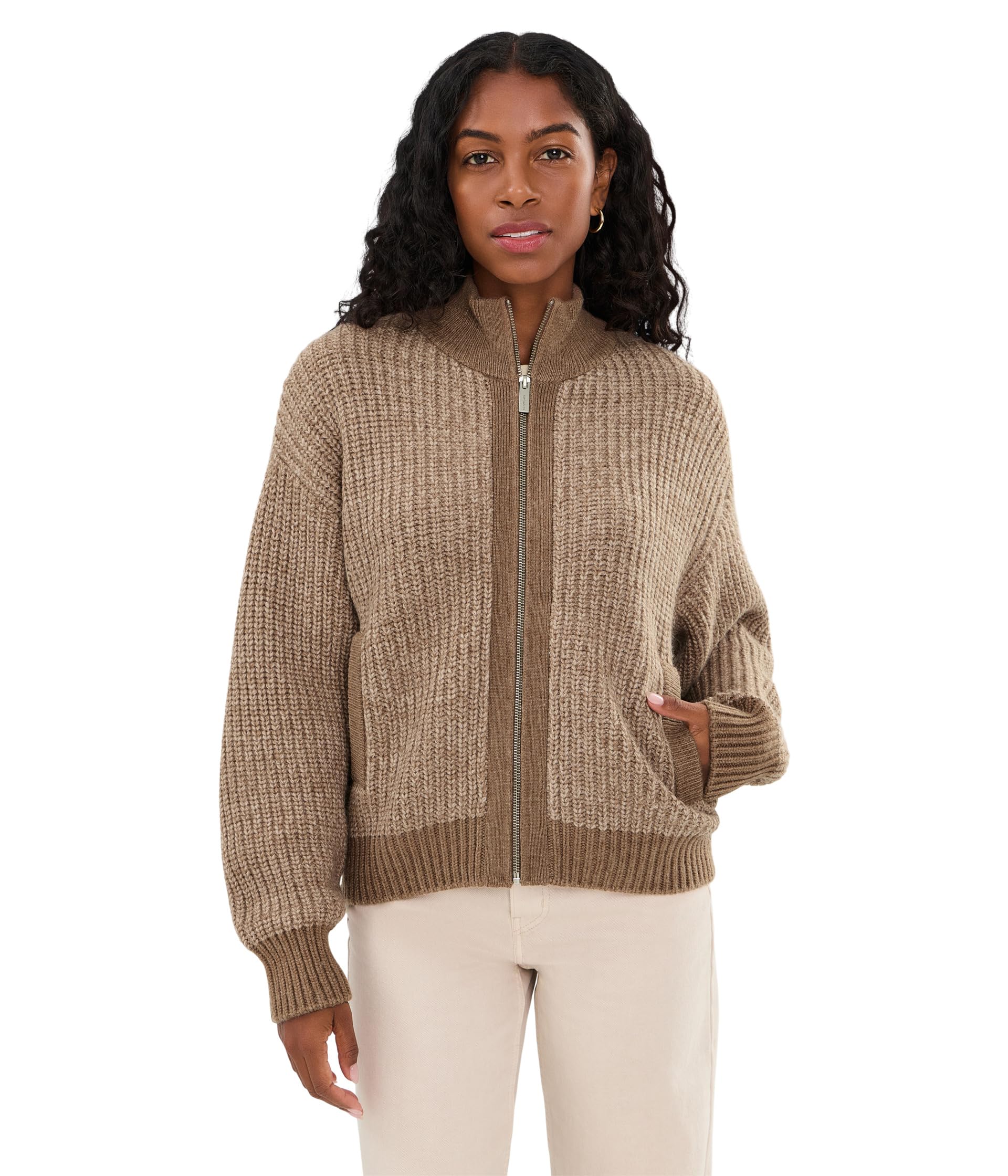 Zip-Up Sweater Jacket
