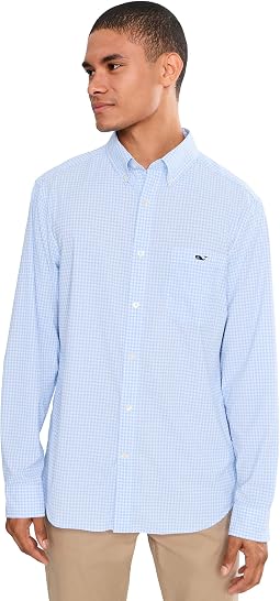Coral Reef Gingham Featherweight Performance Shirt