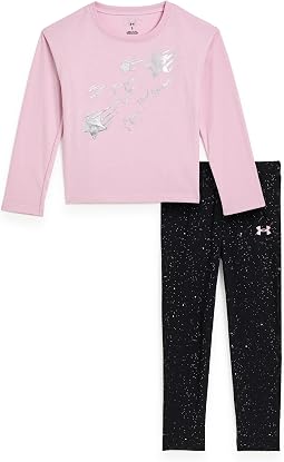 Long Sleeve Foil Aop Leggings Set (Toddler/Little Kid)