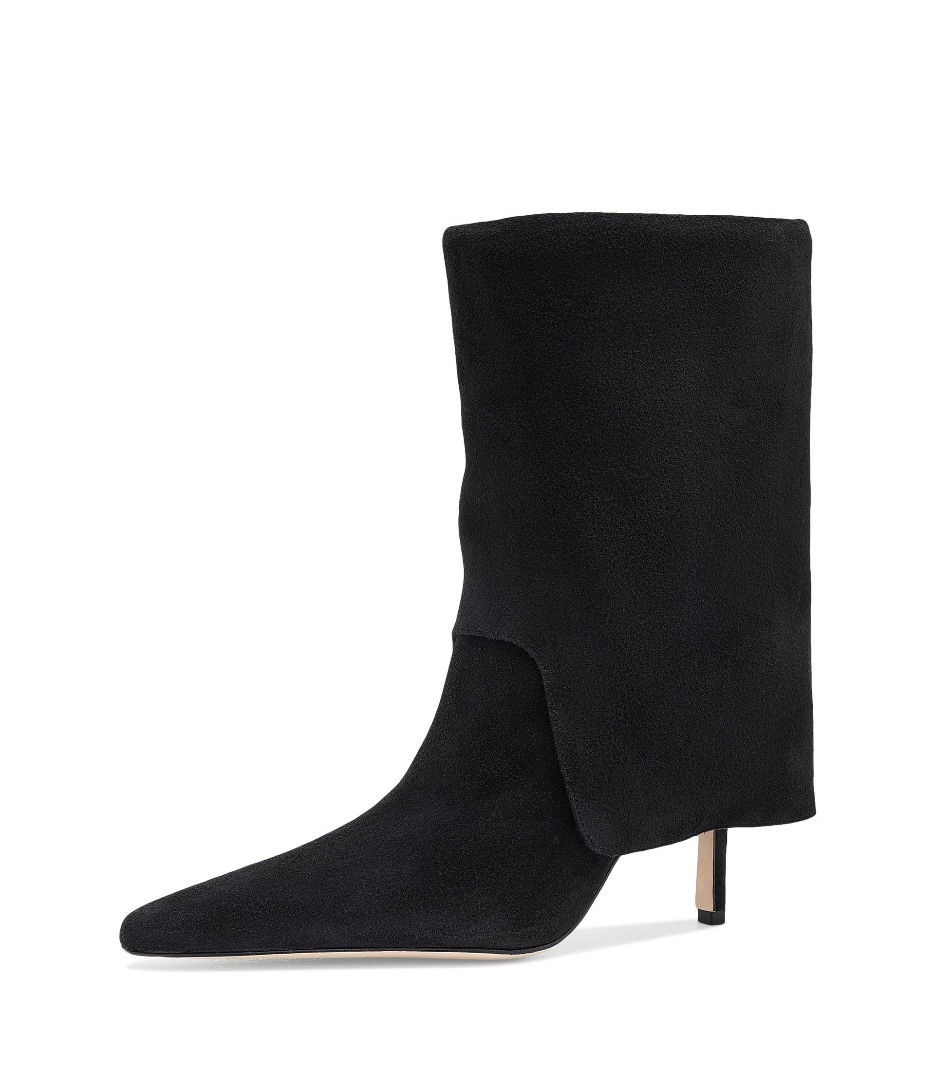 Anita Fold-Over Suede Ankle Booties
